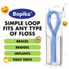 Bopika Floss Threaders Dental Floss for Braces, Bridges, and Implants 150 Count