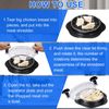 Large Chicken Breast Shredder Tool with Separate Plate Non-Slip Bottom