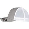 Flexfit Unisex Trucker Recycled Mesh Baseball Cap, grey/white