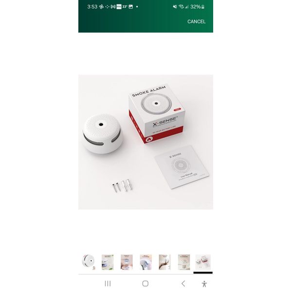 X-Sense XS01-M Wi-Fi Smoke Alarm MISSING BATTERY