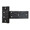 6" Decorative Tee Cast Iron Strap Hinge Gate Door Black Finish