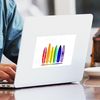 CafePress Rainbow Surf Rectangle Sticker Rectangle Bumper Sticker Car Decal