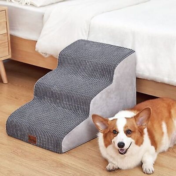 Pawque Dog Stairs and Ramp for High Bed Or Couch, Non-Slip Balanced Pet Steps...