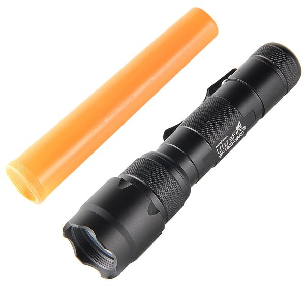 ULTRAFIRE WF502B Traffic Control Wand Led Flashlight,Super Bright LED 980 Lumens,Safety Signal Light Torch with Cone,5 Modes (Battery not Included)