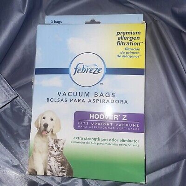 Febreze Vacuum Bags Extra Strength Pet Odor Eliminator Hoover Z 3 bags NEW