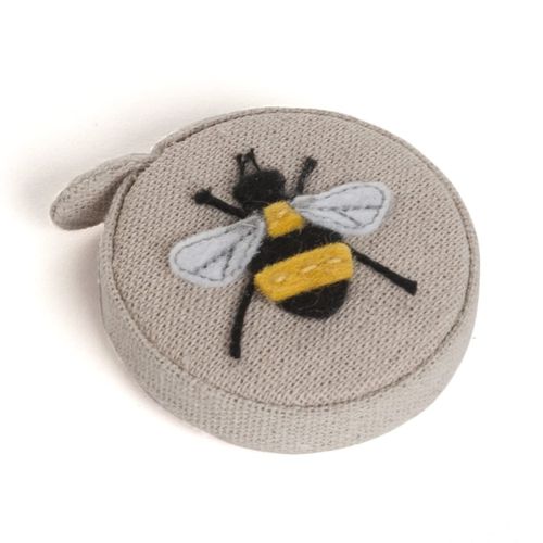 Hobby Gift Tape Measure - Retractable Fabric Covered Sewing Tape Measure - 150cm/60 inch - Linen Bee
