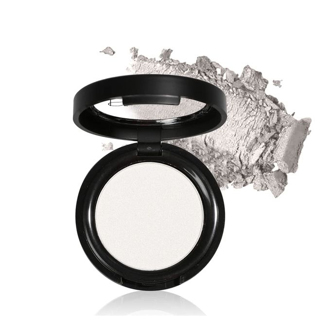 Mysense Single Pearlescent Eyeshadow,Pressed Fine Powder Eyeshadow,High Pigment Longwear Single White Eye Make up for Day&Night (01)