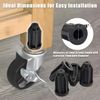 Eyech 20Pcs Caster Socket Sleeve Round Inserts, 7/16 Inch Inside Stem & 1 Inch Outside Diameter, Plastic Chair Caster Wheel Caster Socket Black