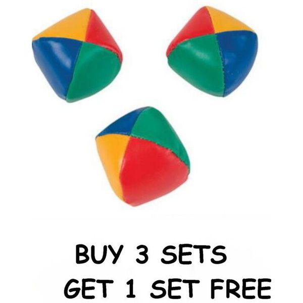 SET OF 3 LEARN TO JUGGLE BALLS JUGGLING BALL WITH INSTRUCTIONS 2.25" FREE SHIP!!