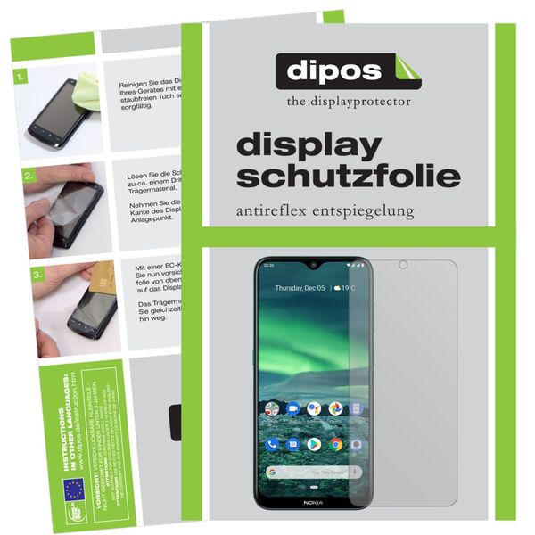 5x Screen Protector for Nokia 2.3 Protection Anti Glare dipos