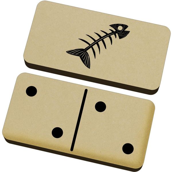 Azeeda 'Fish Bone' Domino Set & Box (DM00015357)