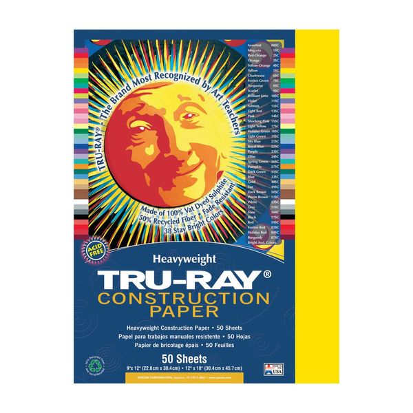 Riverside Tru-Ray Fade Resistant Art Paper; 9x12, Assorted Regular Colors