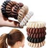 Aollaa Hair Elastics, Spring Rubber, Fabric, 5 Colors, 10 Pieces, No Marks, Popular Spiral Hair Ties, Gentle Atmosphere, Natural Color, Stylish Hair Accessory, Hair Tie, Hair Tie, Hair Arrangement, Coil Hair Ring, Adults, 10 Pieces