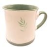 Leaf Ceramic Mug Green & White 8.8 CM Microwave & Dishwasher Safe Gift Tableware