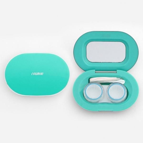 Eyes Mirror Lens Case 2P Set (Mint) Mint Mint Box Mint Box Storage Box Accessory Exclusive Portable Case Case for Use