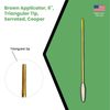 Brown Applicator, 6", Triangular Tip, Serrated, Cooper