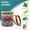 SC Products 12 Pack Natural Mosquito Repellent Bracelets – Nature Leather Braided Wrist Bands for Children and Adults | Adjustable Leather Deet Free | 300-Hour Insect Repellent Protection