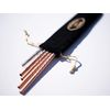 Set of 4 - Twisted Pure Copper Drinking Straws in Black Velvet Bag with Cleaning Brush. Part of the 1897 Collection from Cuyahoga Copper