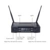 Pro 2 Channel UHF Wireless Dual Microphone Cordless Handheld Mic System US Stock