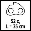 Einhell Replacement Chainsaw Chain - Chainsaw Accessory For Einhell GP-LC 36/35 Li Chainsaw - 35cm Chain Length, 52 Drive Links, 1.1mm Thickness, 3/8