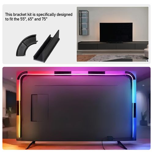 MingQiEven Light Strip Bracket Compatible with Gradient Light Strip Light Strip Bracket Kit Suitable for 55" 65" 75" Installed Behind Flat-Panel TV and Non-Flat-Panel TV