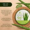Aloderma Organic Aloe Vera Gel for Face - Made within 12 Hours of Harvest - 96% Pure Aloe Vera Gel for Skin, Scalp, Hair - Soothing Aloe Vera Face Moisturizer, Hydrating Aloe Gel for Sunburn Relief