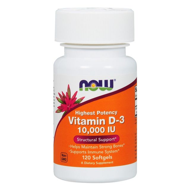 NOW Foods Vitamin D-3 10,000 IU, 120 Softgels