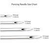 BodyJewelryOnline Curved Piercing Needles Perfect to pierce Ear Nose Belly Nipple Eyebrow Labret (14g (1.6 mm) Pack of 10)