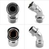 QWORK Elbow Adapter for Shower Head, Chrome Copper 1/2" Extender Connector