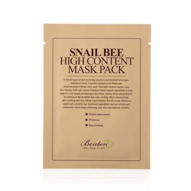 BENTON Snail Bee High Content Mask pack + 1 sample US Seller