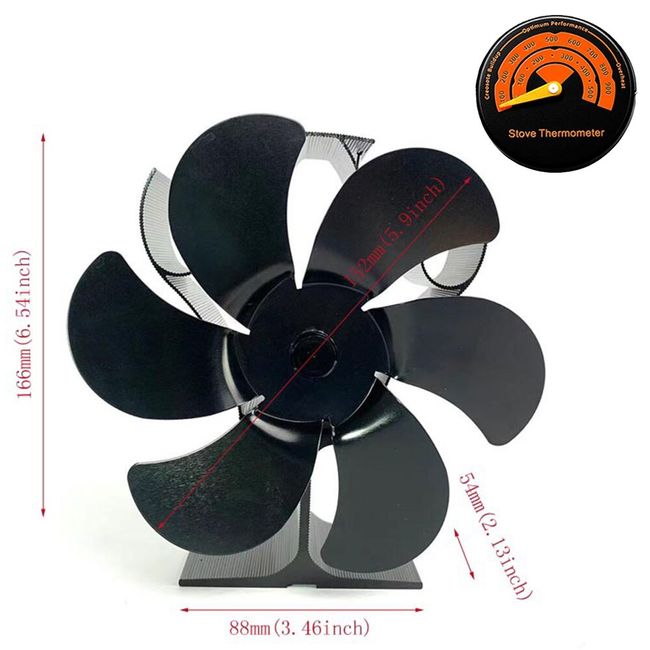 Heat Powered Stove Fan 12 Blades Wood Stove Fan For Heat Powered