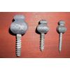  Decorative Wood Screw, Medium Ball Head, Hammered Wrought Iron by Blacksmiths 