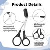 3Pcs Black Eyebrow Scissors with Comb Prune Smooth Natural Look Eyebrow Trimming Scissors Ergonomic Handle for Travel and Home Use to Messy Eyebrows Make Eyebrows More Neat and Beautiful