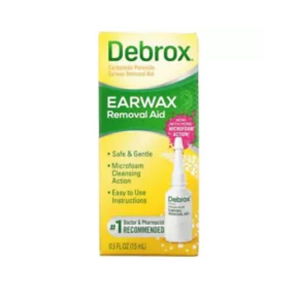 Debrox Ear Wax Removal Drops, Gentle Microfoam Ear Wax Remover, 0.5 Fl Oz