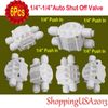 6 Pc Auto Shut Off Valve 1/4-1/4" Quick Connect Push In Under-sink Water Filter