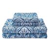 Blue Paisley Printed Bed Sheets Full Size, Floral Sheet Set Full, Brushed Mic...