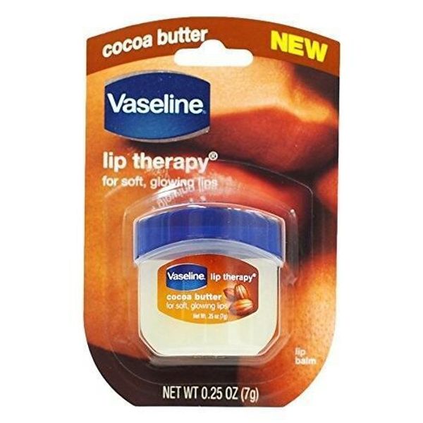 Vaseline Lip Therapy Pure Petroleum Jelly Soft Glowing Lips Cocoa Butter .25oz