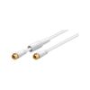 Goobay 67296 Flat SAT Antenna Cable (80 dB), 2x Shielded, Weatherproof, 5 m Length