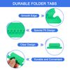 sourcing map Hanging File Folder Tabs, 2 Inch Insertable Tabs and Inserts Plastic Clear File Organizer Labels Filing for Folder Quick Identification, Green, 50 Pcs