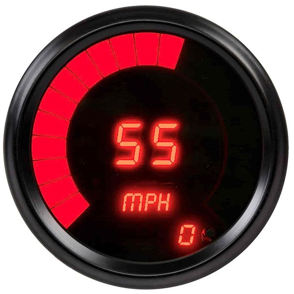 JEGS 41465 Speedometer LED Digital 0-60 mph 3 3/8 in. Diameter Microprocessor Co