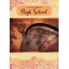 Globe with Swirling Orange Borders High School Graduation Congratulations Card