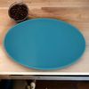 Oval Placemat Set - Gloss Turquoise 4 Placemats Large 58cm x 38cm