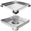 Neodrain 6-Inch Square Shower Drain with Removable Tile Insert Grate,Brushed ...