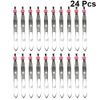 Lurrose 24pcs Flat Tip Tweezers Silver Stainless Steel Eyebrow Tweezer Hair Plucker for Hair and Eyebrows