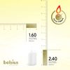 Bolsius pack 4 Pillar Candles Small , "White 40 mm Width"