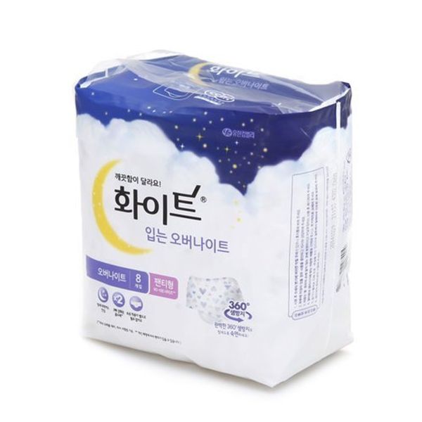 [Yuhan Kimberly] Korean White Wearable Overnight - Ggulzam Pad (8 Count - Ggulzam Pad)