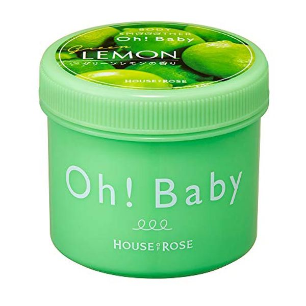 House of Rose Body Smoother GL (Green Lemon Scent) 350g / Body Scrub Body Care Massage Hot Spring Water Citrus Elbow Knee Heel Buttocks Dark Spots Dead Skin Made in Japan Gift for Women