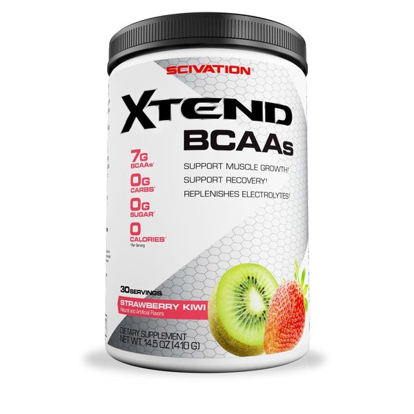 Scivation Xtend BCAA Powder, Branched Chain Amino Acids, BCAAs, Strawberry Kiwi, 30 Servings