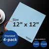 Elite Tech Gear 4-Pack Microfiber Cloth Set - 12"x12" Oversized Washable & Durable Wipes for Glasses, Lenses, Electronics & Screens - Glasses Cleaner Cloth