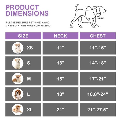 MoNiBloom Dog Harness for Medium Sized Dog, Soft Puppy Padded Vest for Walking, Running, Training - Purple, L